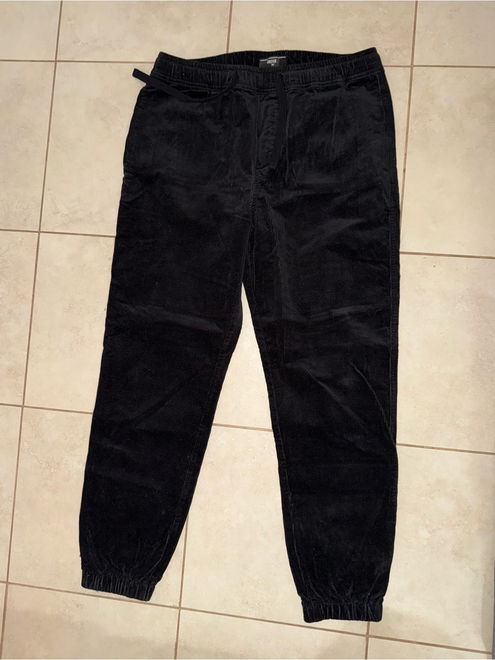 Forever 21 Men's Black Corduroy Joggers